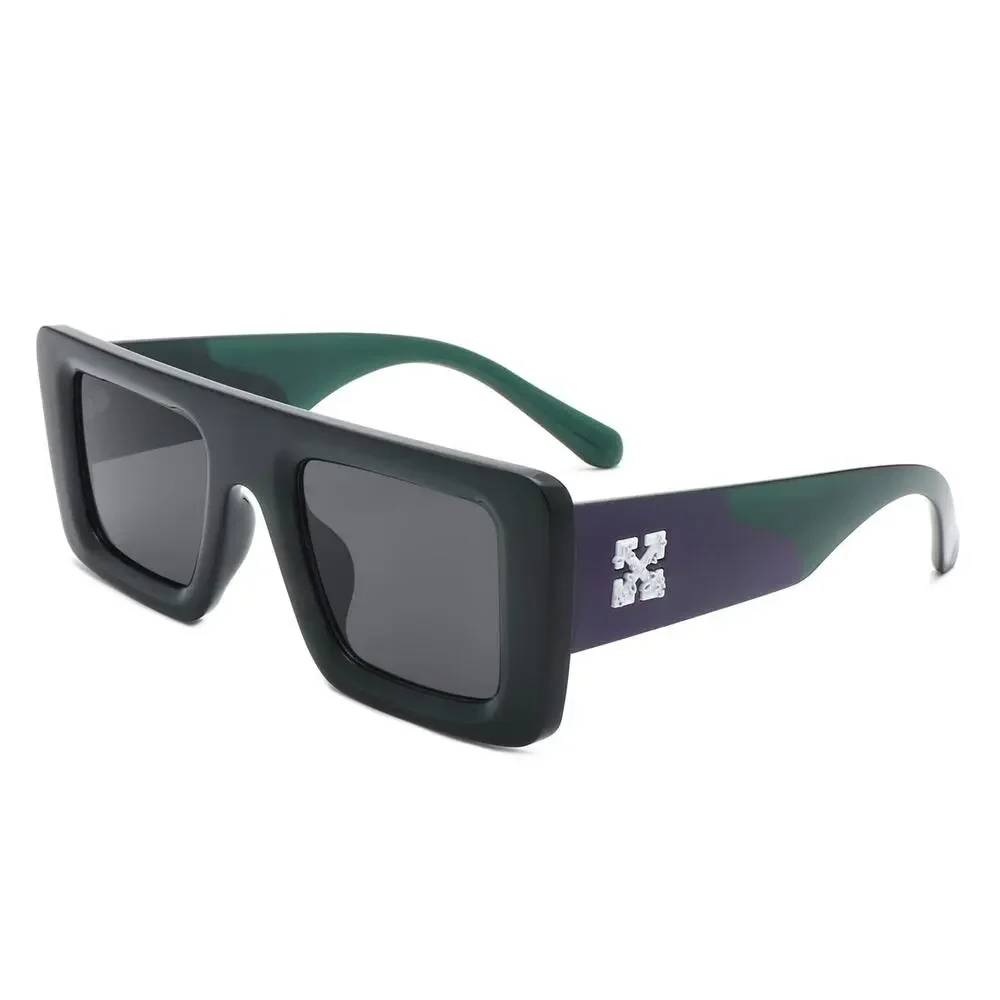 Luxury Green & Gray Square Sunglasses Unisex Classy Exotic